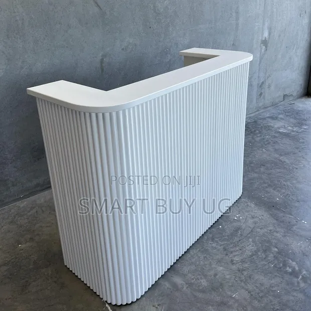 Modern White Reception Desk 1.2m - 1