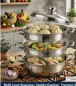 Hoffman 3-Tier Food Steamer 30cm Pot - 2