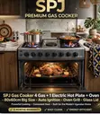 SPJ 80x60cm Cooker: 4 Gas + 1 Electric Hot Plate + Oven - 2