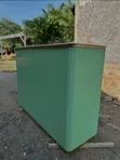 Modern White Reception Desk 1.6m with Green Accents - 3