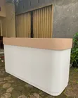 6ft White Executive Reception Desk with Drawers - 1