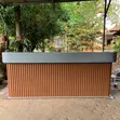 White 1.9m Executive Reception Desk - Walnut - 1