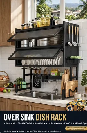 Over Sink Dish Rack - Double Sink