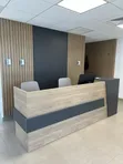 2-Meter Executive Reception Desk with Gray Accents - 2