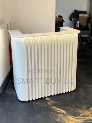 4ft White Executive Reception Desk