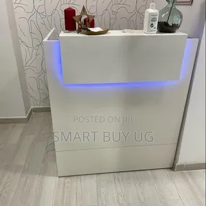 White Reception Desk 1.2m with Drawers