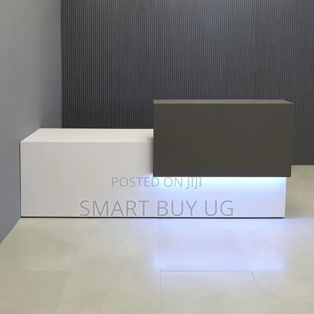 White 1.6m Executive Reception Desk - 1
