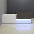 White 1.6m Executive Reception Desk - 1