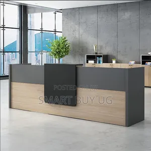2m Executive Walnut Reception Desk