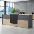 2m Executive Walnut Reception Desk - 1
