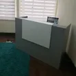 Brand New White Reception Desk - 1.4m Wooden Counter - 2