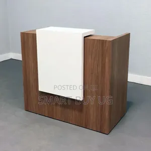 Brand New 1.2m L-Shape Reception Desk with Drawers (Brown)