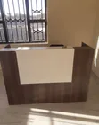 Brand New White 1.4m Executive Reception Desk with Drawers - 2