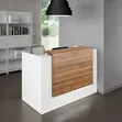 Brand New 140cm White Reception Desk - 1