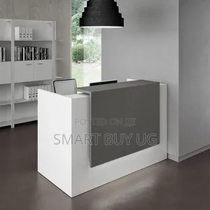 White 5ft Reception Desk with Drawers