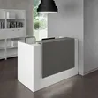 White 5ft Reception Desk with Drawers - 1