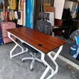 Executive Workstation 120cm Wood Top X-Base Office Desk - 2