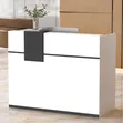 White Wooden Reception Desk 1.2m - 1