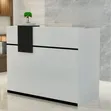 White Wooden Reception Desk 1.2m - 2