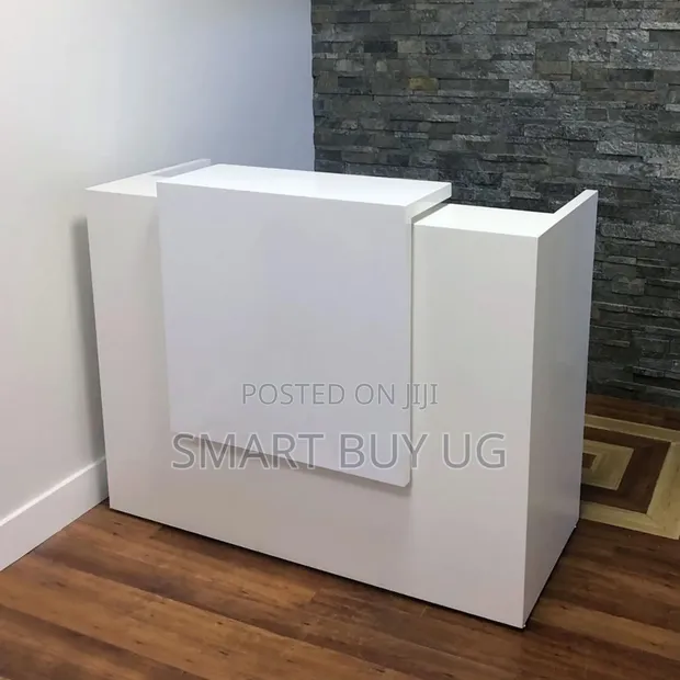 Modern White Reception Desk 1.2m - 1