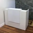 Modern White Reception Desk 1.2m - 1