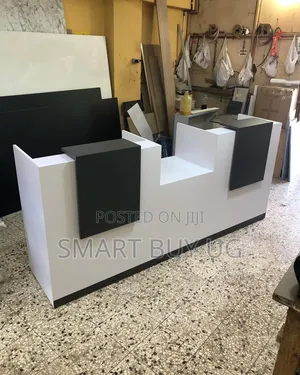 Brand New White Wooden Reception Desk 1.6m