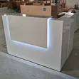 1.2m White Reception Desk with Drawers - 2