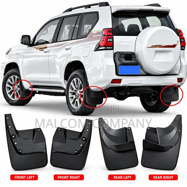 Toyota Land Cruiser Prado Mud Flaps - Front & Rear Set - 1