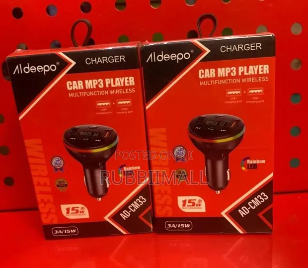Aldeepo AD-CM33 Multifunction Wireless Car MP3 Player & Charger - 1