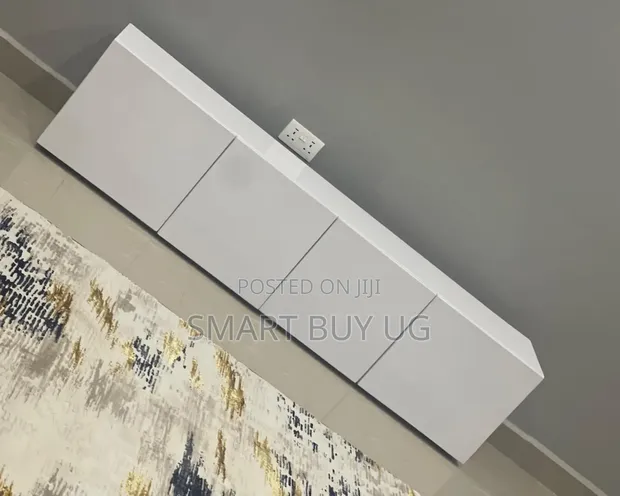 White TV Stand with Drawers - 1.8m - 1