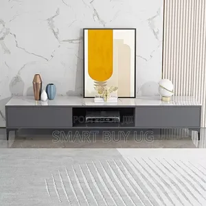 1.8m Gray TV Stand with Drawers and Storage