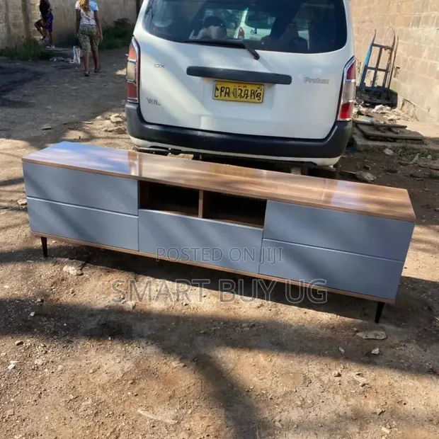 TV Stand | 6ft Brown Gray | Wood - 1