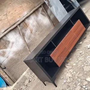 1.8m Black TV Stand with Drawers and Open Storage