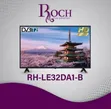 Boch 32 Inch HD Ready LED TV RH-LE32DA1-B with DVB-T2 Tuner & Wall Mount - 1