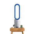 Bladeless Tower Fan with Air Purifier, 8 Speeds, Remote (Silver) - 1