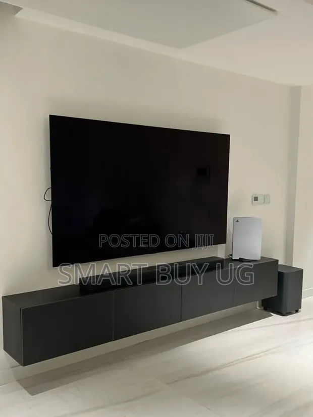 Wooden TV Stand with Drawers - White - 1