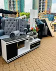Brand New TV Stand - White/Wood Finish - 1
