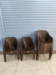 Mukwano Sofa Plastic Chairs - Coffee Brown - 2