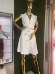 Zara Classic V-Neck Knee-Length Dress - 3