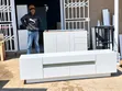 1.8m White TV Stand with Drawers - 2