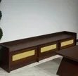 Brand New 6ft Brown Wooden TV Stand with Drawers - 2