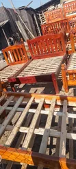 4x6 Brown Couple Bed Frame - 1