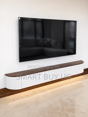 White 1.8m Floating TV Stand with Lights
