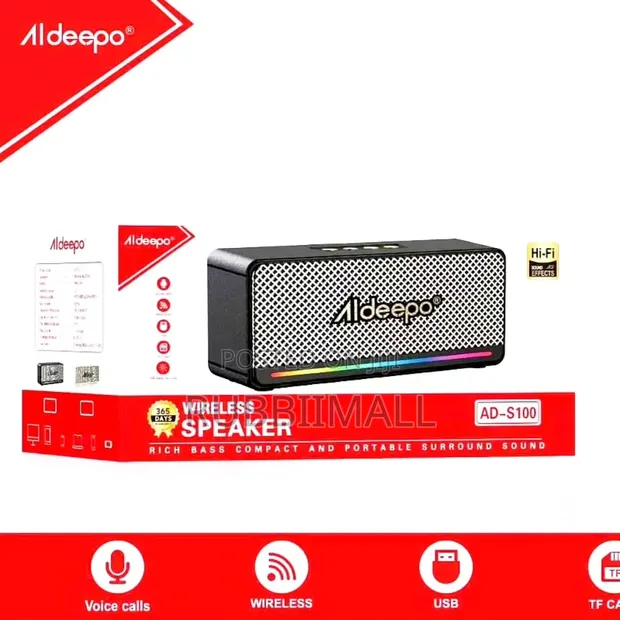 Aldeepo AD-S100 Portable Wireless Bluetooth Speaker - 1