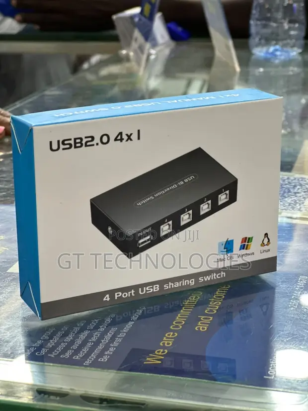 4-Port USB 2.0 Manual Sharing Switch - 1