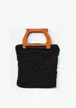 Handmade Crochet Bag - Black, Medium - 1