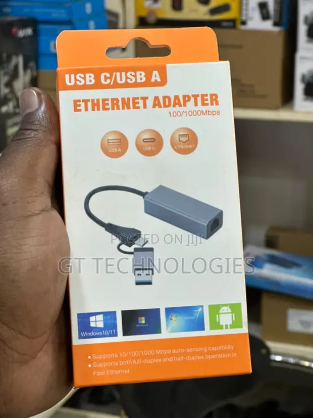 Type-C and USB to Ethernet Adapter - 1