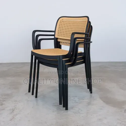 Brand New Plastic Dining Chairs (Brown) - 1