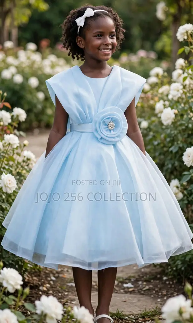 Sky Blue Graduation Dress - 1