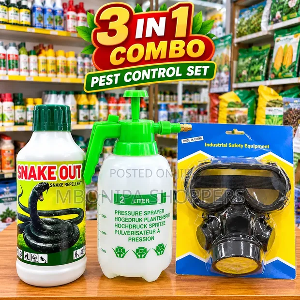 Snake Repellent 3-in-1 Combo: Spray Pump & Mask - 1
